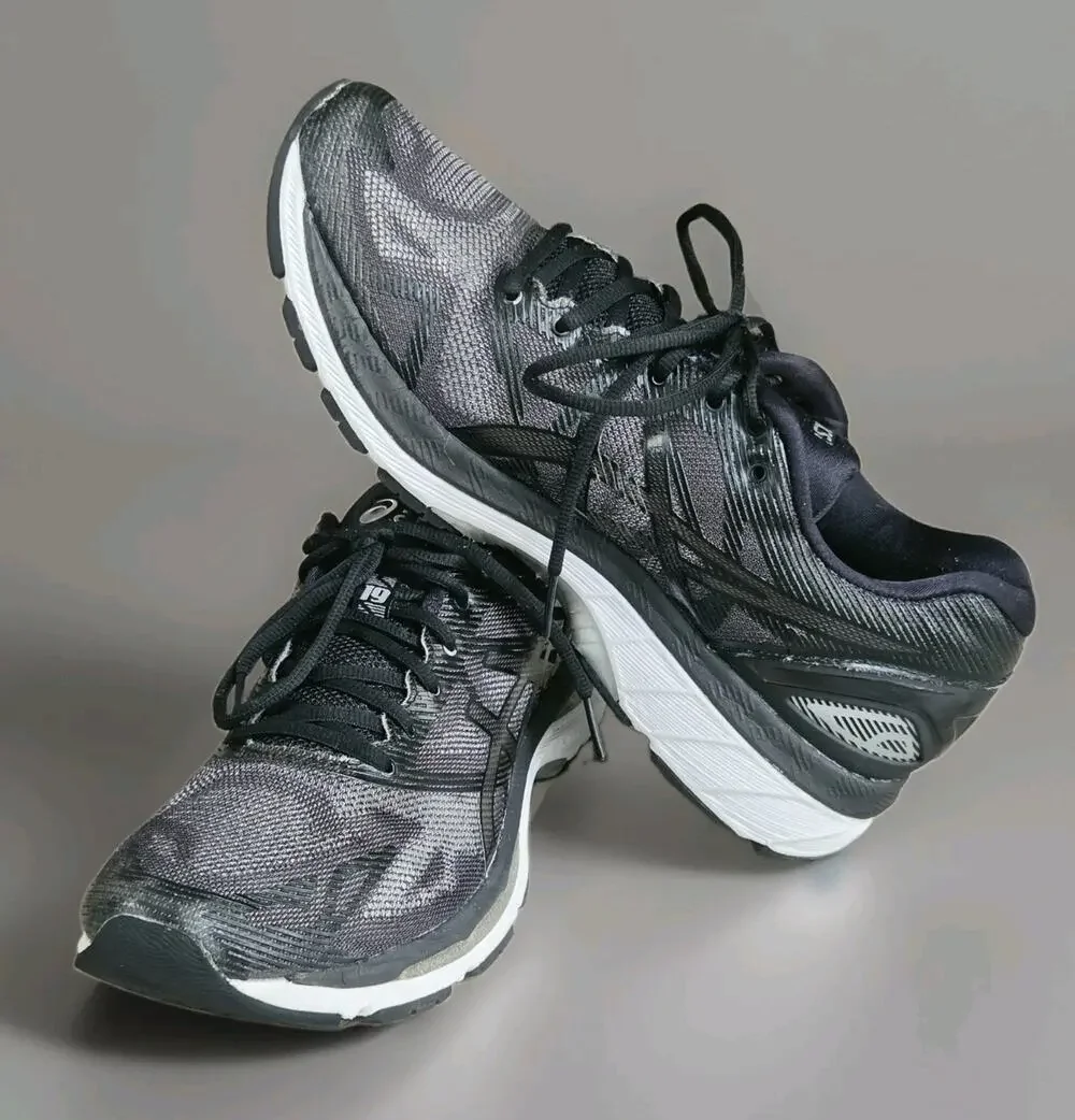 Asics Gel-Nimbus 19 Womens US 10.5 Shoes Sneakers Black T750N Running